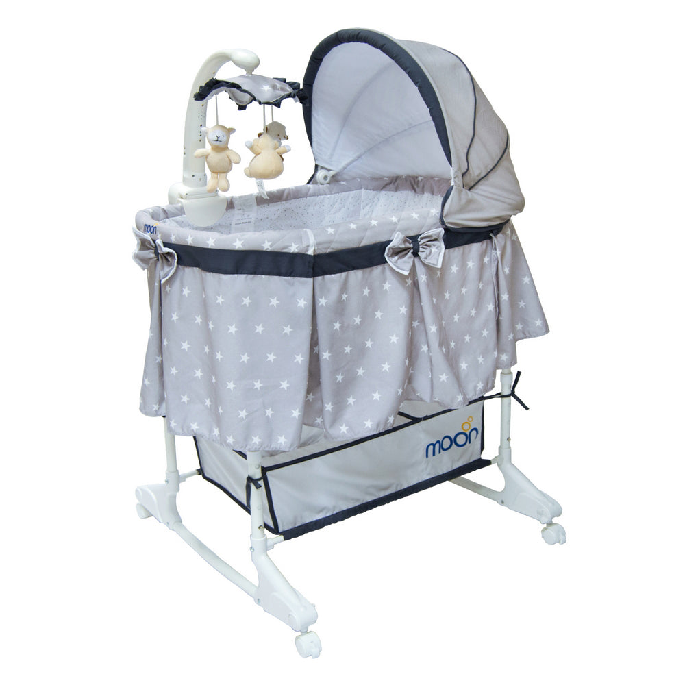 MOON Soffy - 4 in 1 convertible cradle -Grey Star