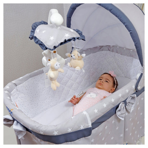 MOON Soffy - 4 in 1 convertible cradle -Grey Star