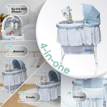مون - مهد مواليد قابل للتحويل - 4 في 1 - رمادي