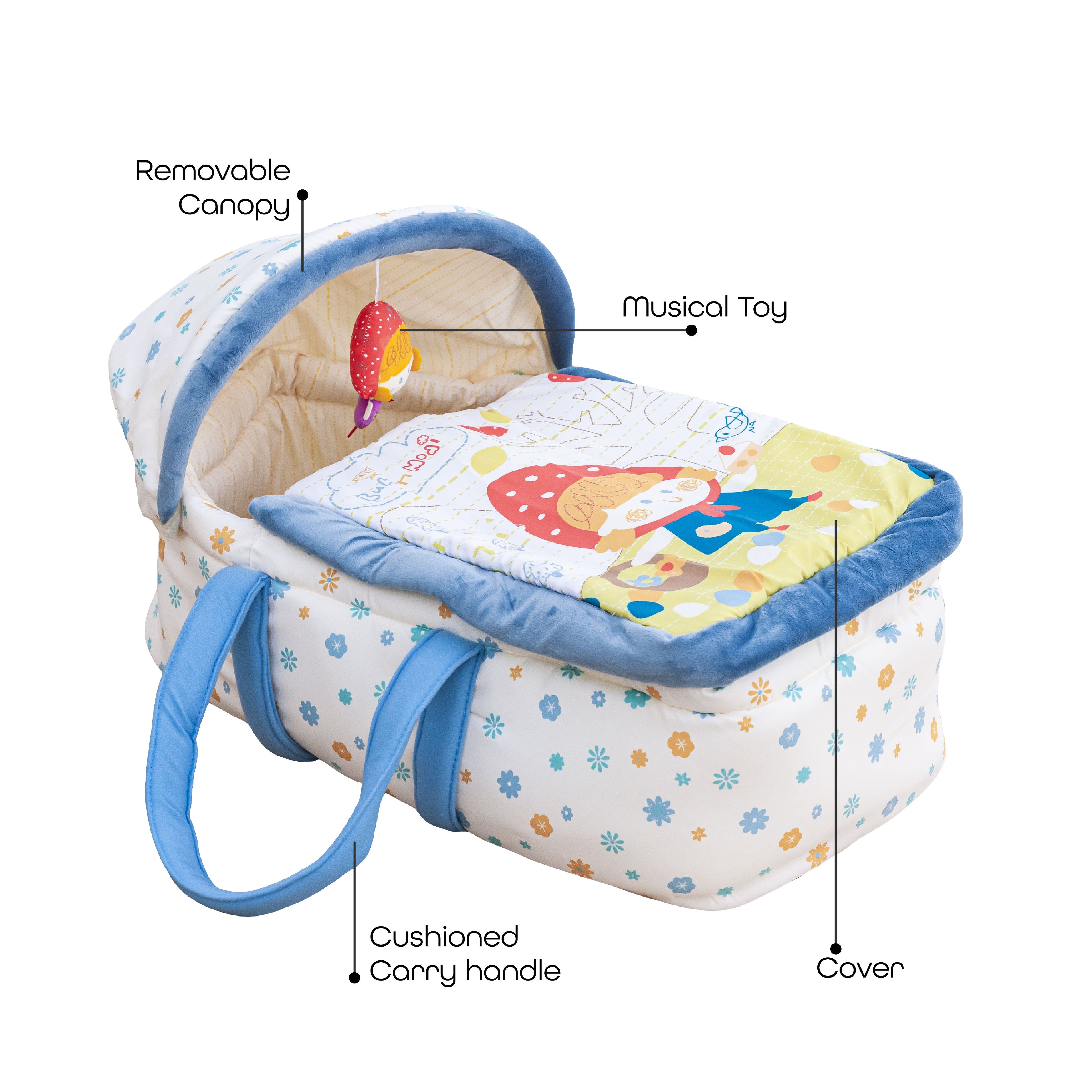 MOON Moses Basket with Canopy
