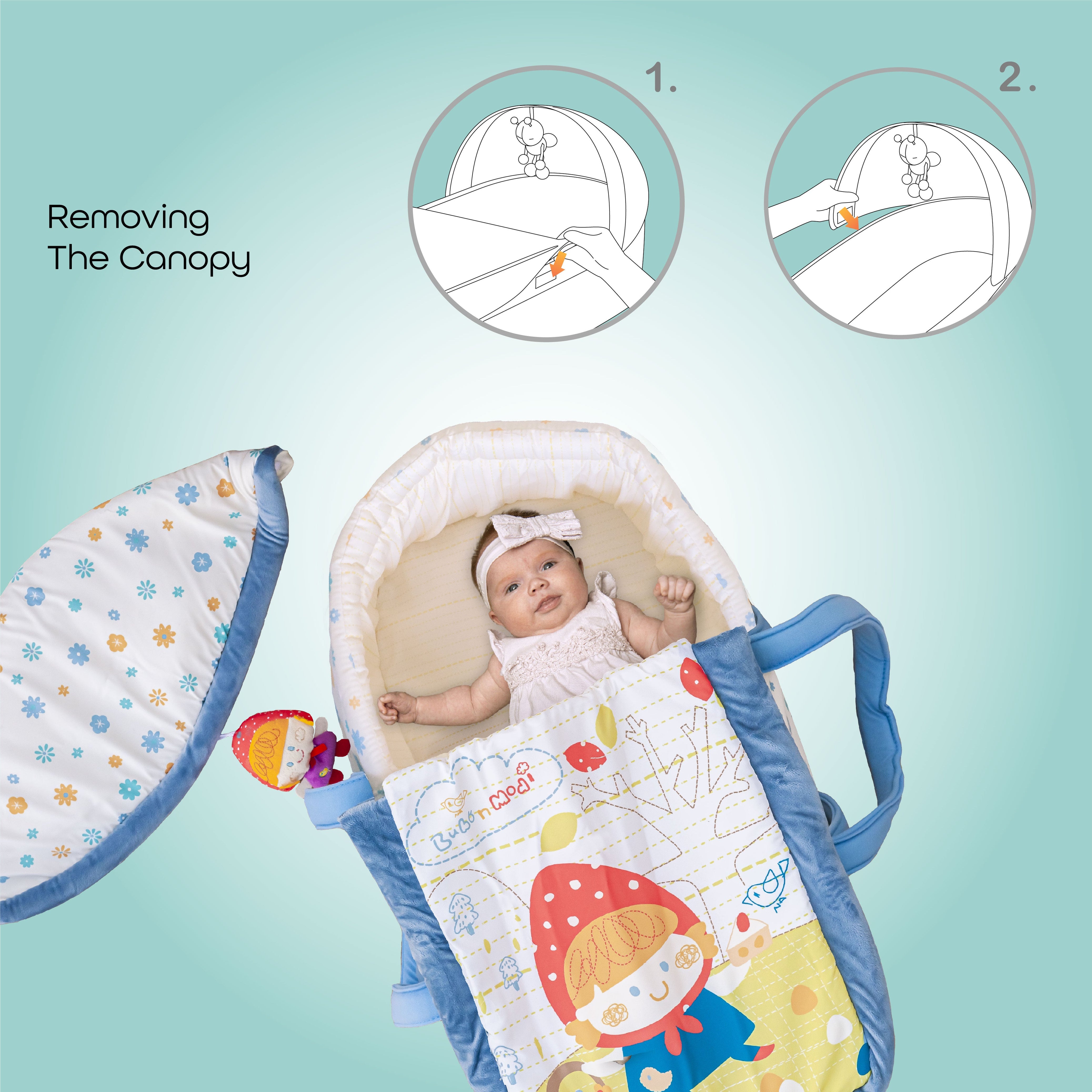 MOON Moses Basket with Canopy