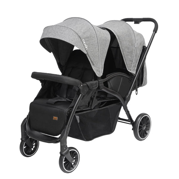 MOON Dois - Twin Stroller - Grey, Twin Baby Stroller Pram