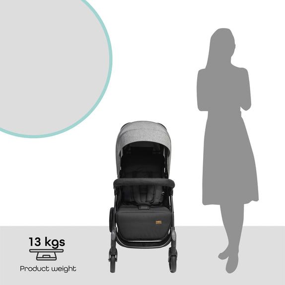MOON Dois - Twin Stroller - Grey, Twin Baby Stroller Pram