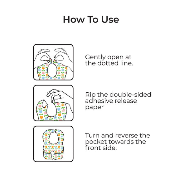 مون - مرايل للاستعمال لمرة واحدة - 24×35 سم - أزهار 