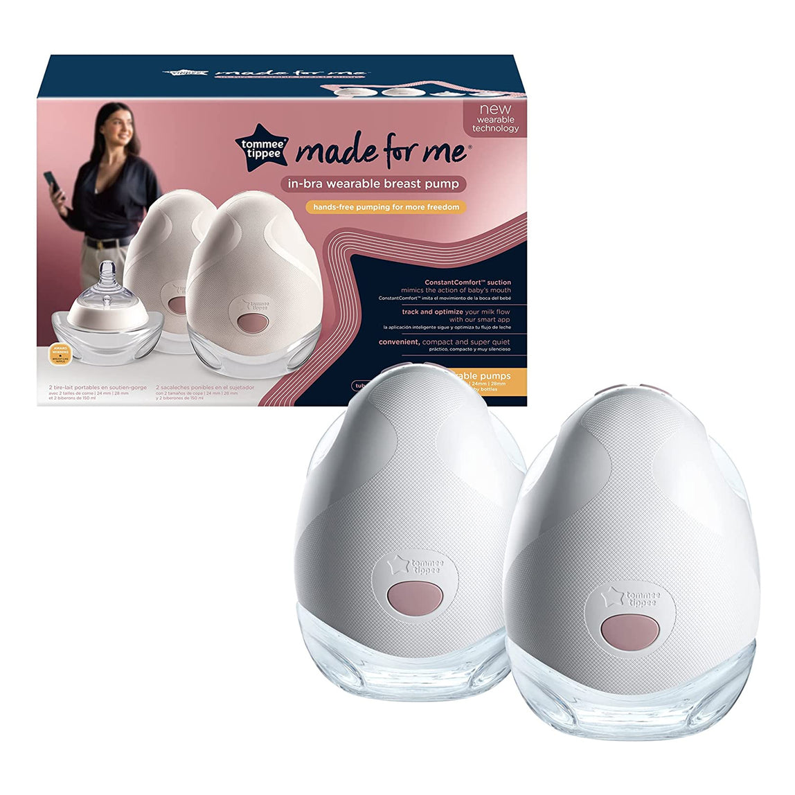 Tommee Tippee Made For Me Double Electric Wearable Breast Pump - MamaApp