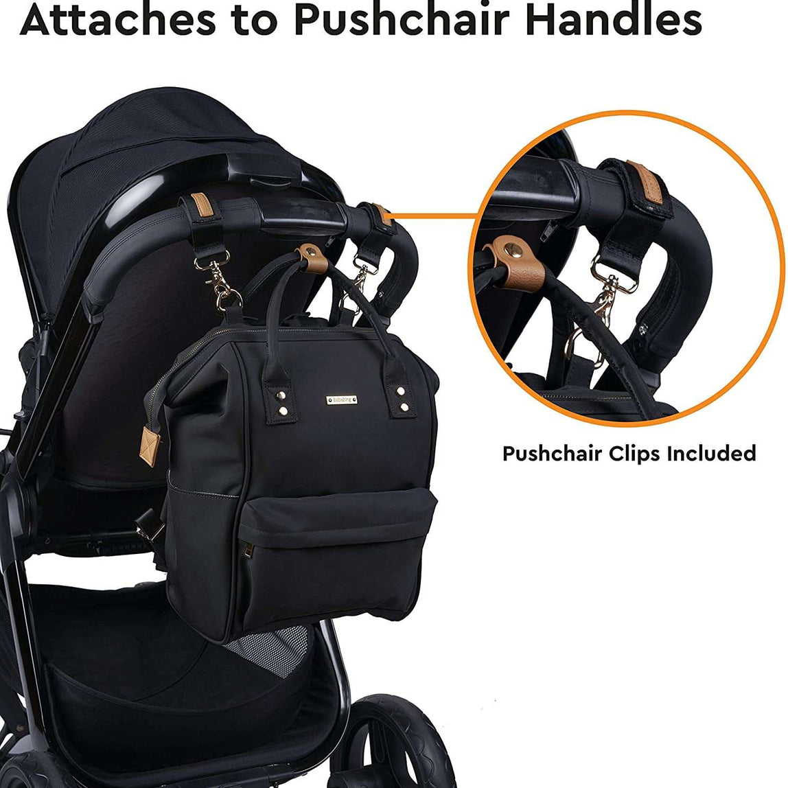 BabaBing Mani Backpack Changing Bag Black- MamaApp