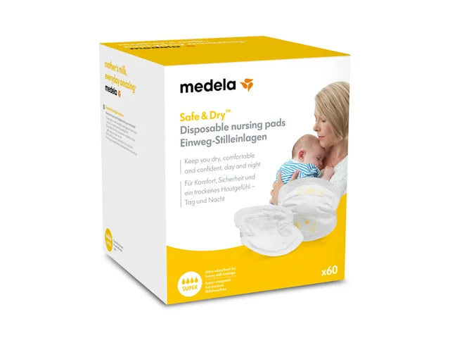 Medela Safe & Dry Disposable Nursing Pads (60's)