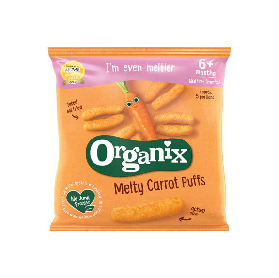 Organix Melty Carrot Puffs Organic Corn Snacks