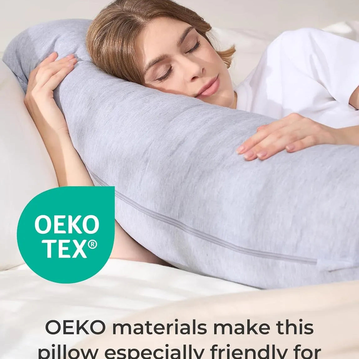 Momcozy J Shaped Maternity Body Pillow