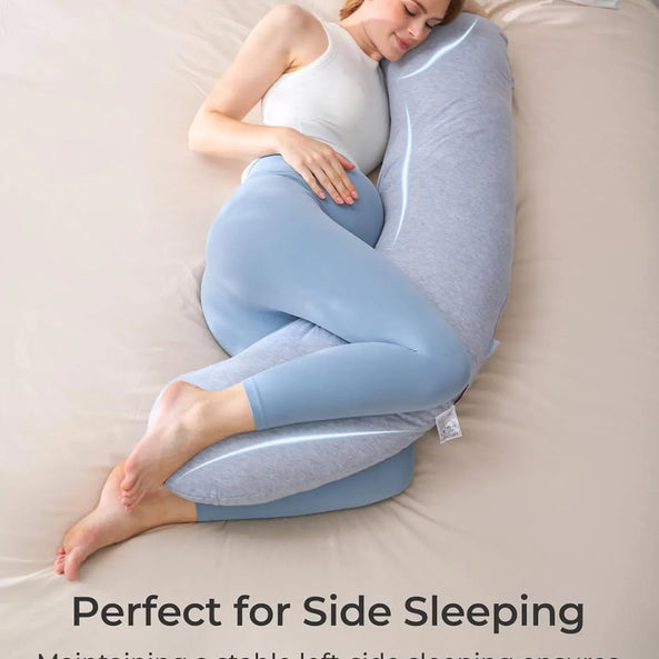 Momcozy J Shaped Maternity Body Pillow