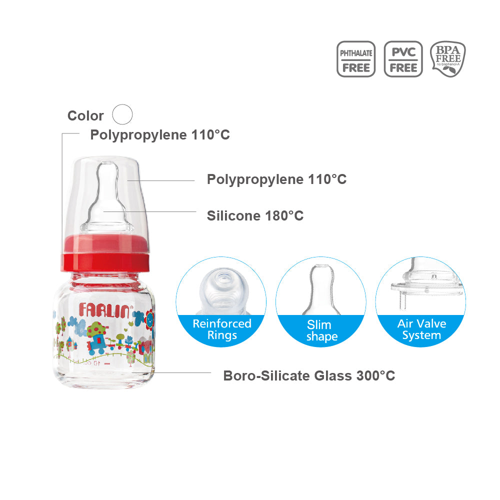 Farlin Glass Feeding Bottle – 60ml