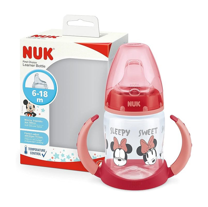 NUK Learner Bottle PP 150ML – Mickey Red - MamaApp