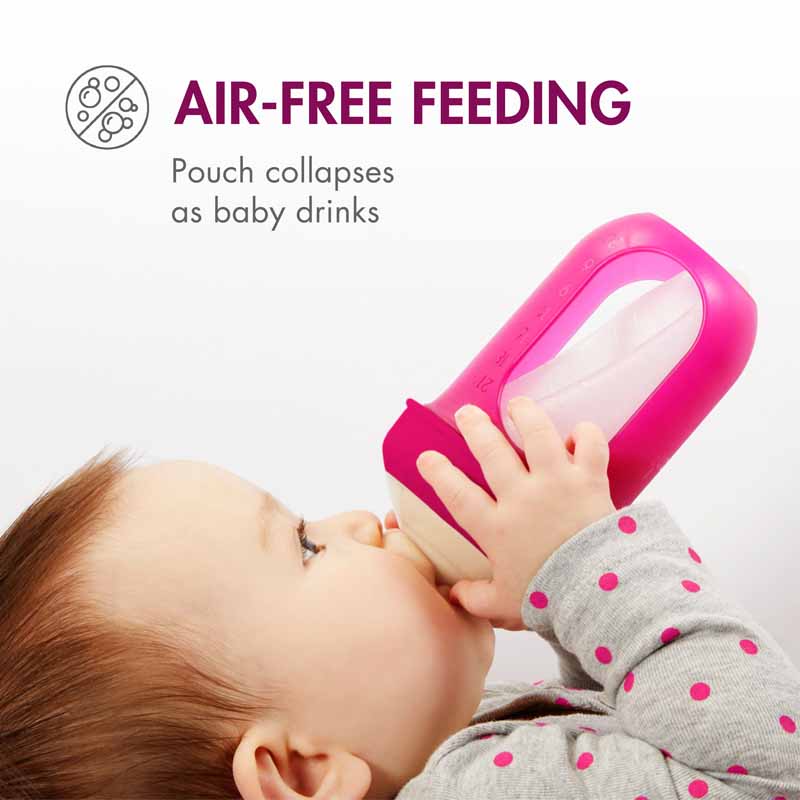 Tomy Boon Nursh Silicone Pouch Bottle 8oz 3Pk