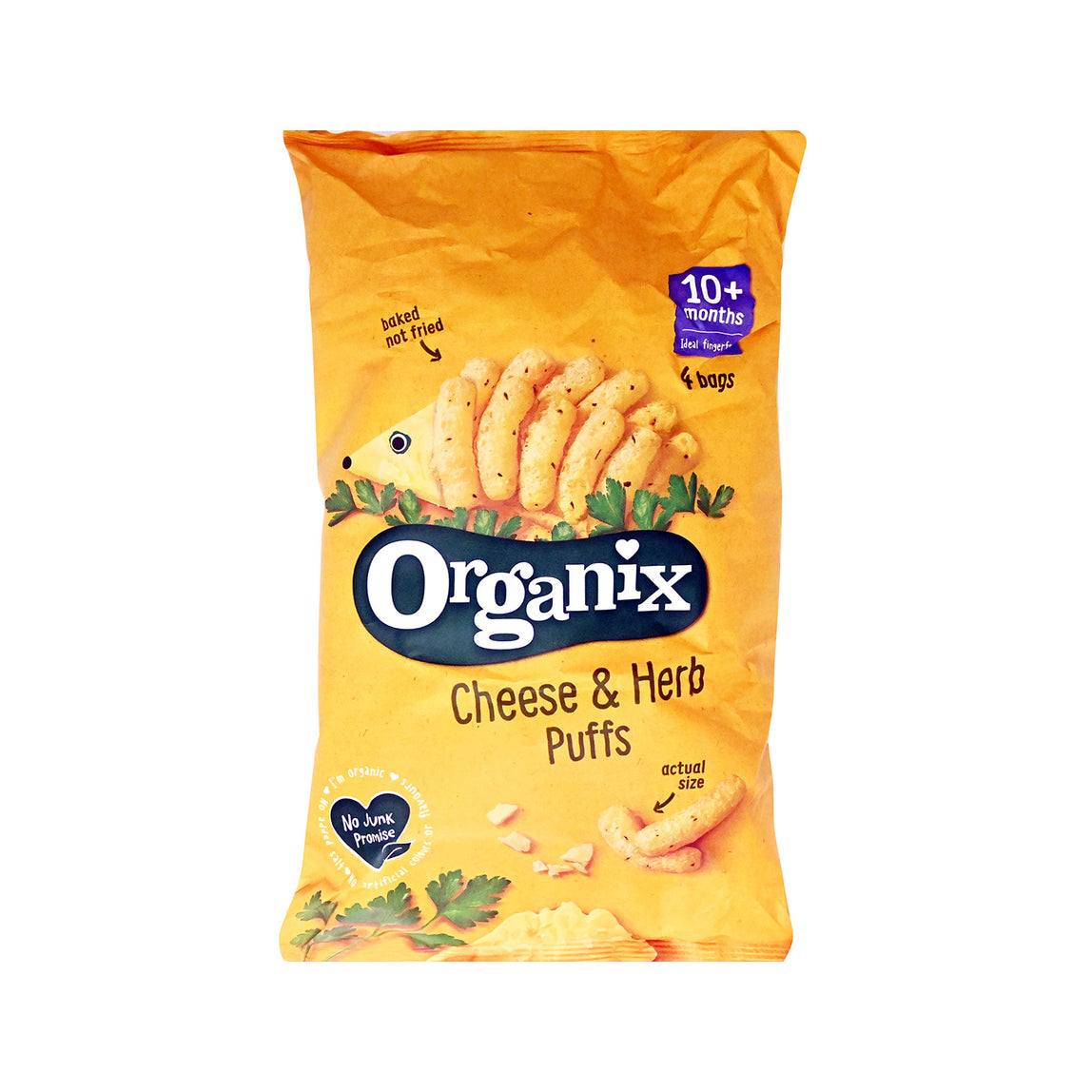 Organix Organic Cheese & Herb Puffs - MamaApp