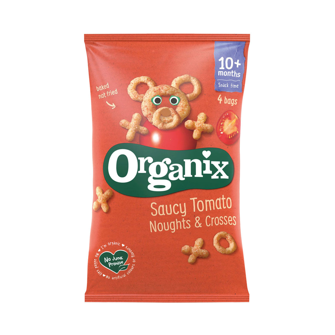 Organix saucy tomato noughts crosses 4x15 g