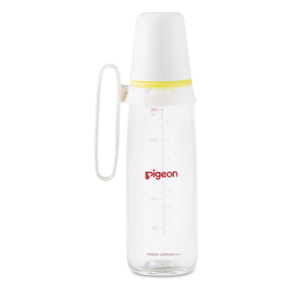 Pigeon Glass Nurser K-8 240ml White Handle - MamaApp