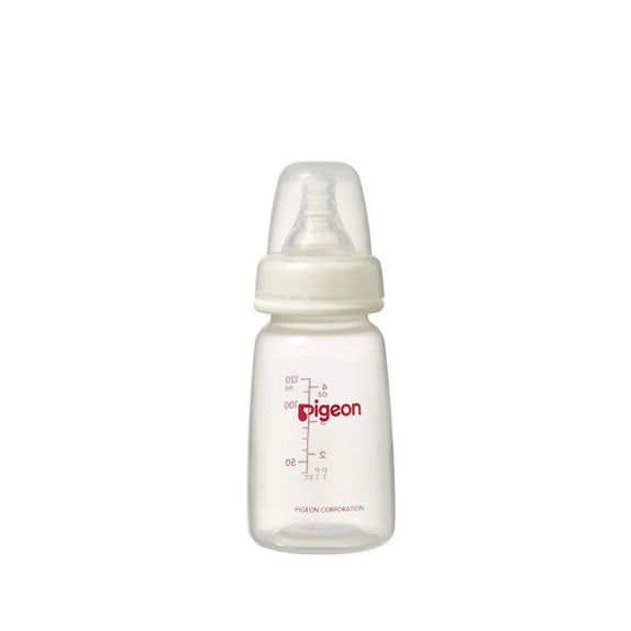Pigeon Plastic Feeding Bottle – White - MamaApp