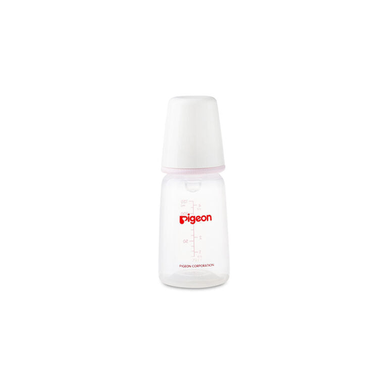 Pigeon Plastic Feeding Bottle – White