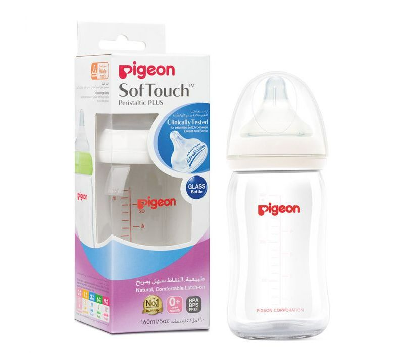Pigeon Softouch Glass Bottle for Newborns Latch-On Order