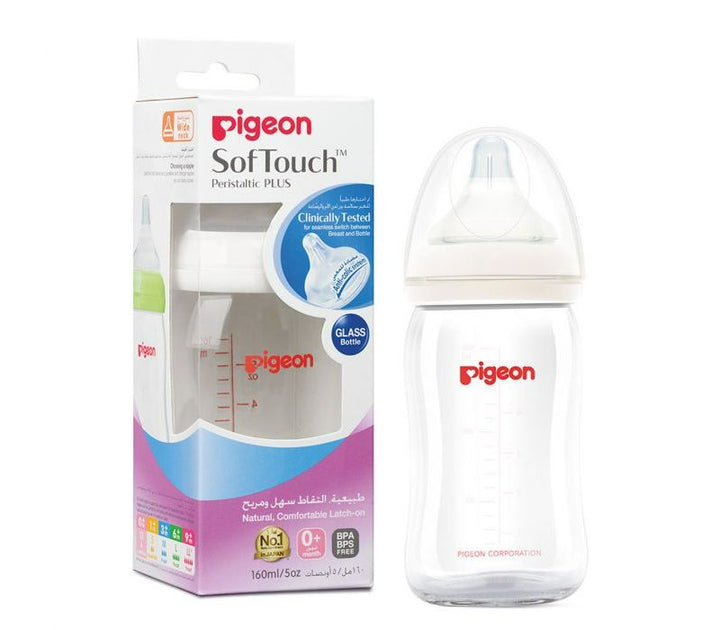 MamaApp Pigeon Softouch Glass Bottle