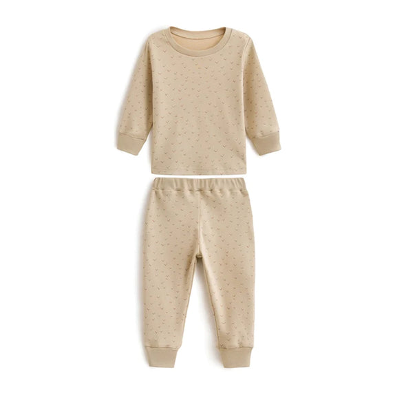 Loom Knits Pijama Set - Beige - MamaApp