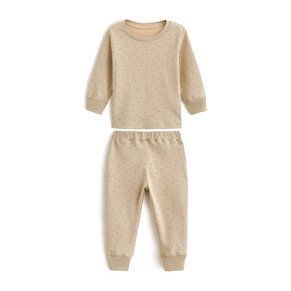 Loom Knits Pijama Set - Beige