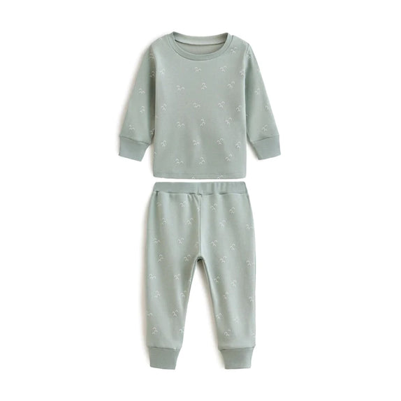 Loom Knits Pijama Set - Gray/Green - MamaApp
