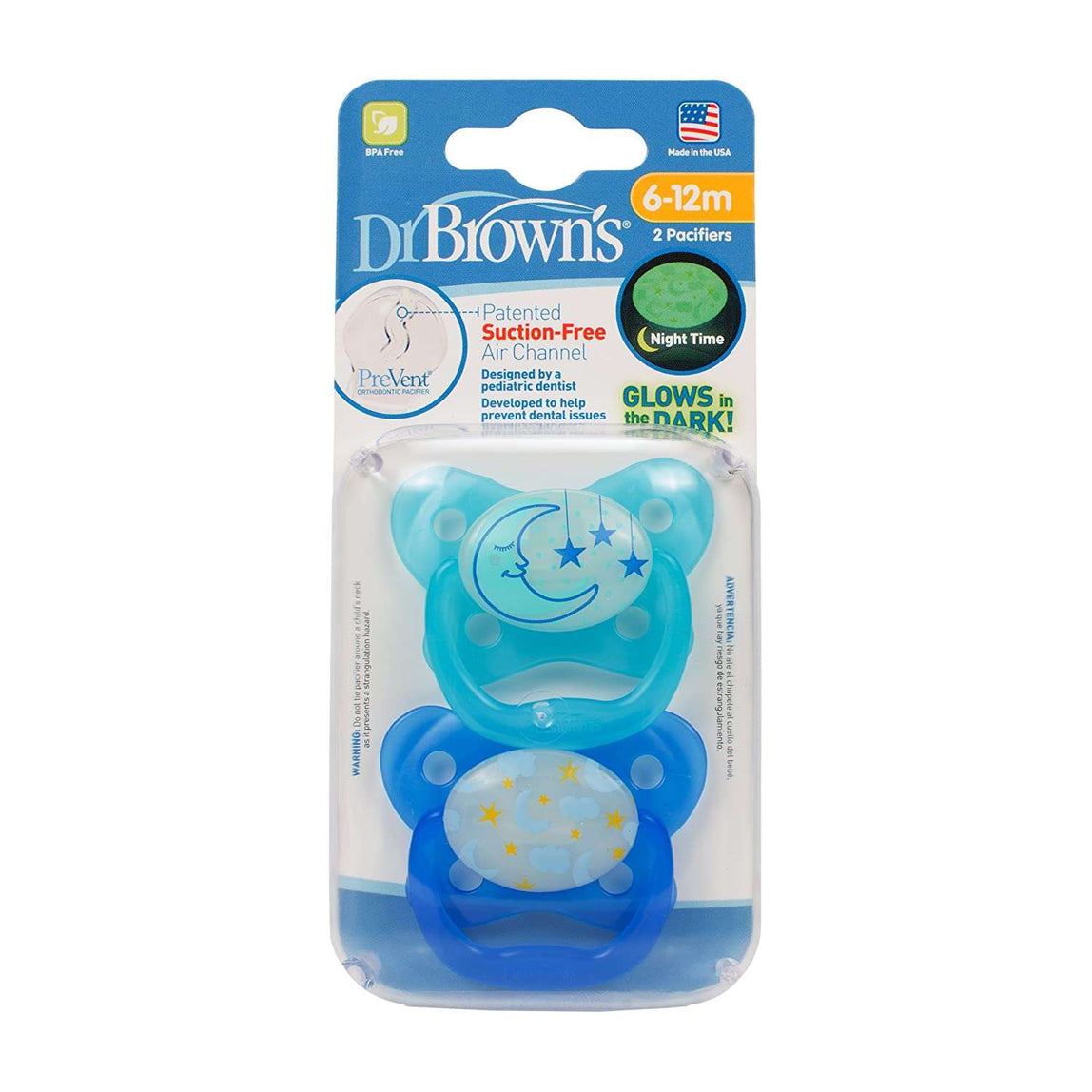 Dr. Brown's Prevent Glow in the Dark Butterfly Shield Pacifier Stage 2 - MamaApp