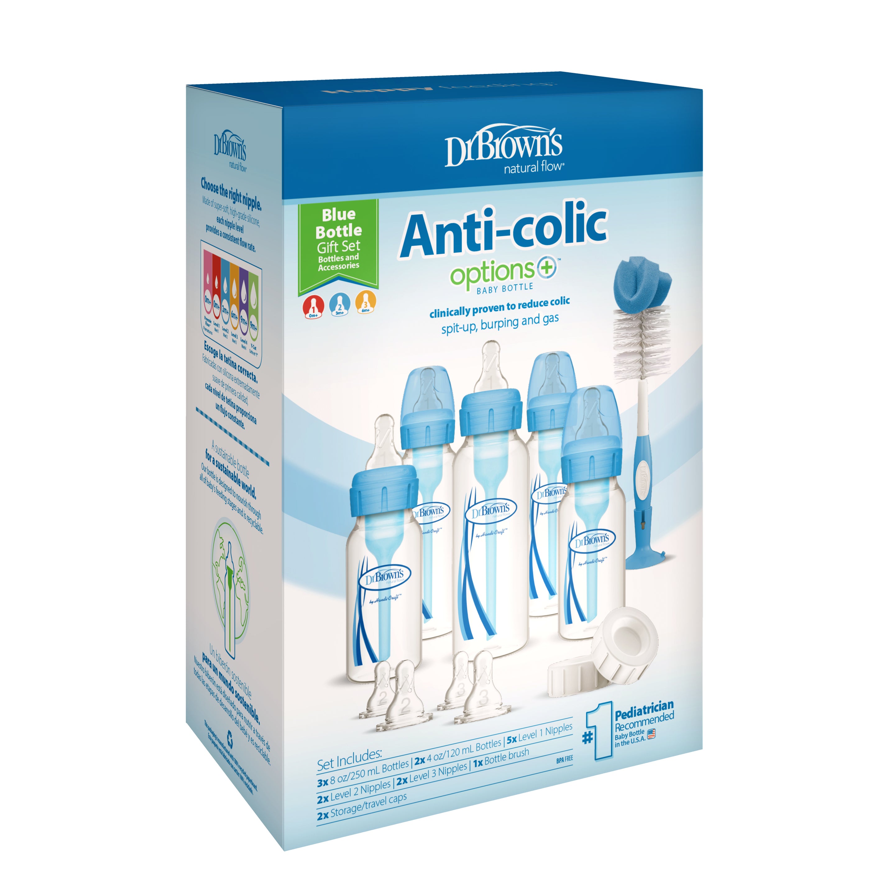 Dr. Brown's Natural Flow PP Plastic Options Plus Narrow Bottle Gift Set - MamaApp