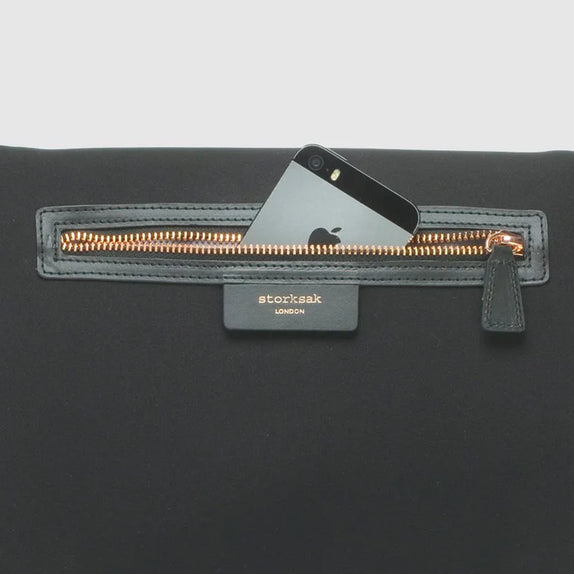 Storksak Stroller Organiser Bag Luxe - Black Scuba - MamaApp