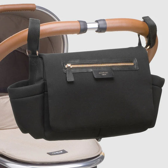 Storksak Stroller Organiser Bag Luxe - Black Scuba - MamaApp