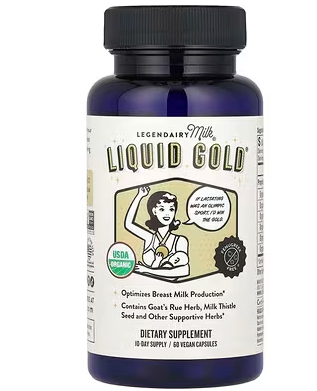 Legendairy Milk – Liquid Gold® | 60 Vegan Capsules – Herbal Support for Breast Milk Supply