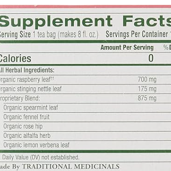 Traditional Medicinals Organic Pregnancy Tea – Raspberry Leaf Tea Bags