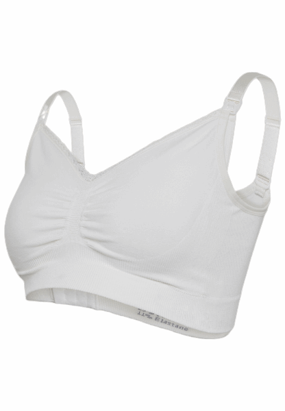 Carriwell Seamless Organic Maternity & Nursing Bra - White