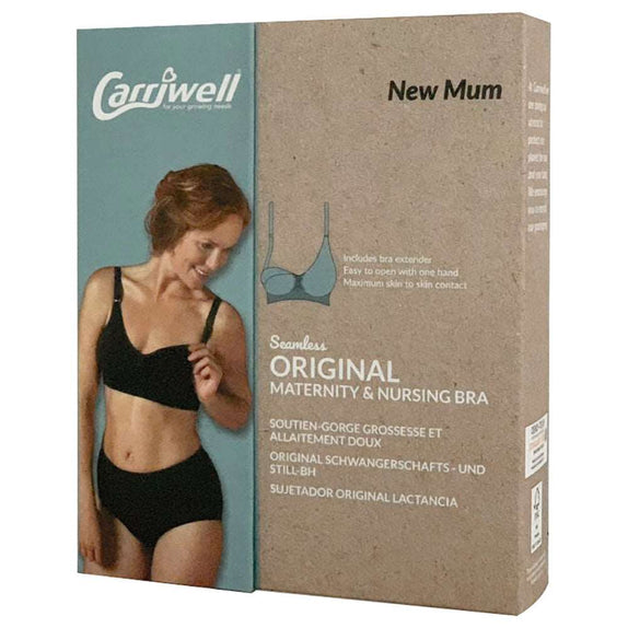 Carriwell Seamless Original Maternity & Nursing Bra - Black - MamaApp