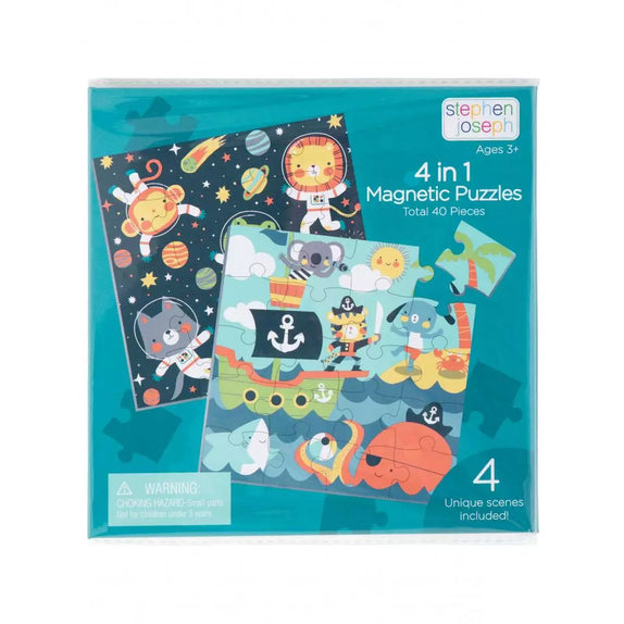 Stephen Joseph 4 IN 1 Magnetic Puzzle Book - MamaApp