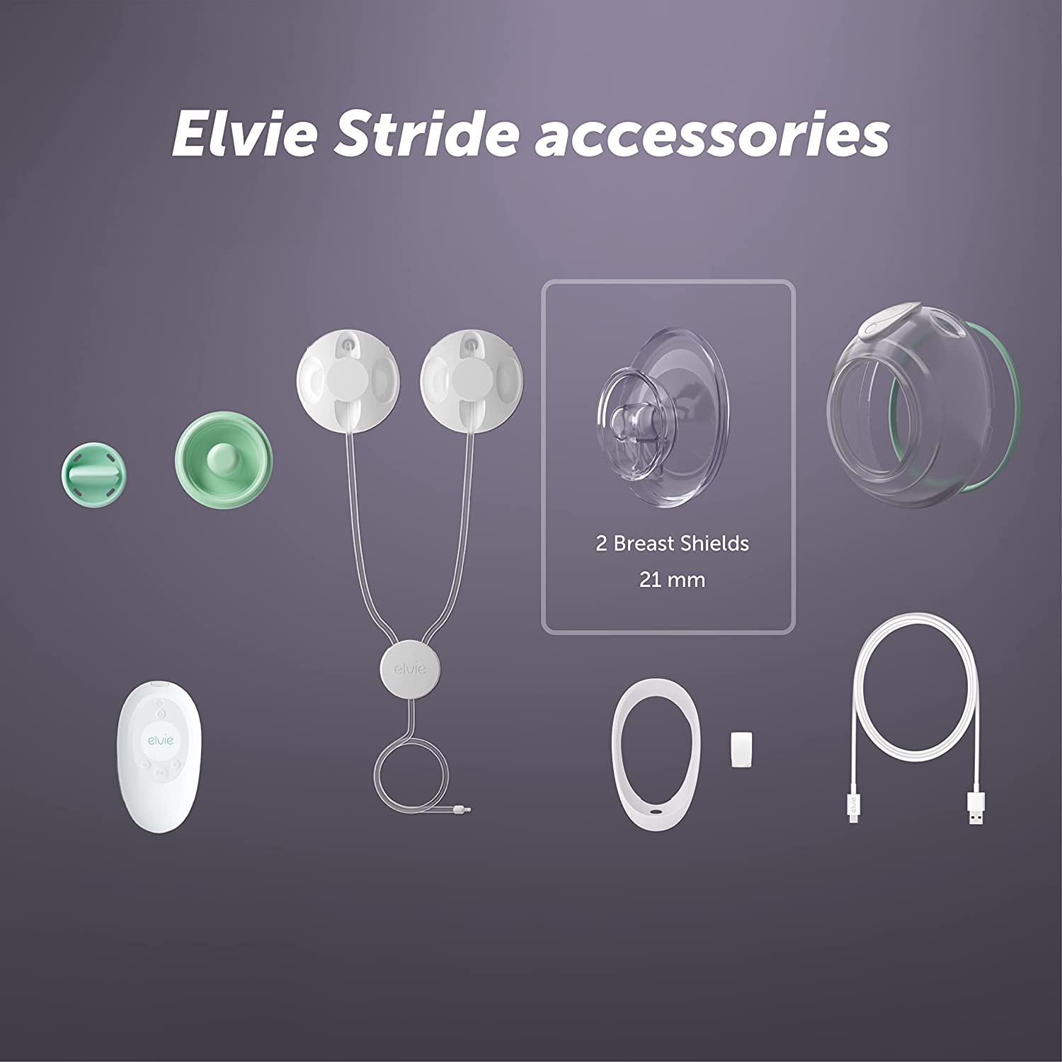Elvie Stride Breast Shield – 21mm (2-Pack)