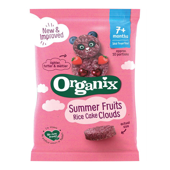 Organix Summer Fruit Rice Cake Clouds - MamaApp