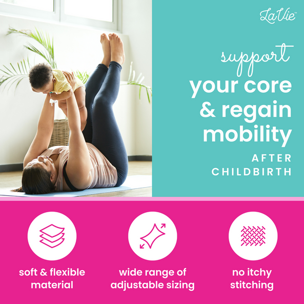 Lavie Postpartum Belly Band Abdominal Binder - BLACK