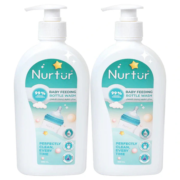 Nurtur Organic Baby Bottle & Accessories Liquid Cleanser Alcohol-Free, 500ml (2 Pack)