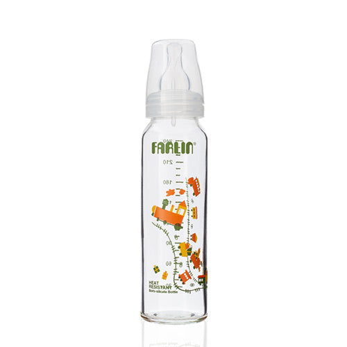 Farlin Heat Resistant a-33 Glass Feeding Bottle_240ml