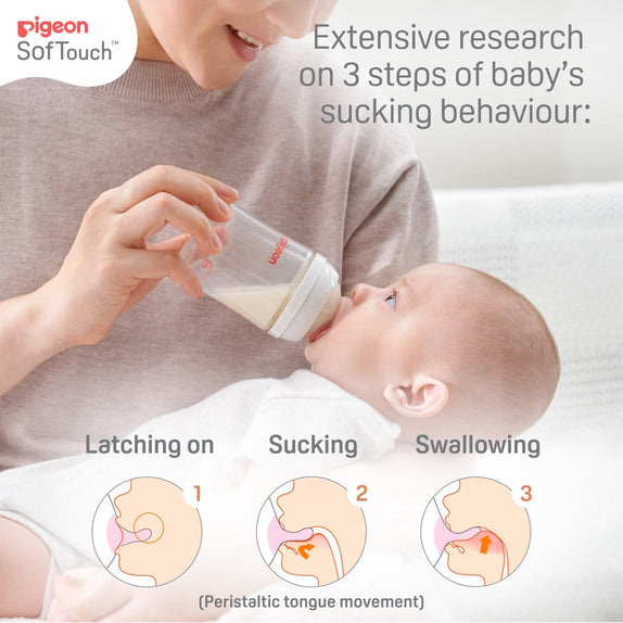 Pigeon SofTouch™ Peristaltic Plus Wide Neck Nipple - MamaApp