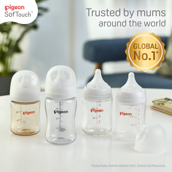 Pigeon SofTouch™ Peristaltic Plus Wide Neck Nipple - MamaApp