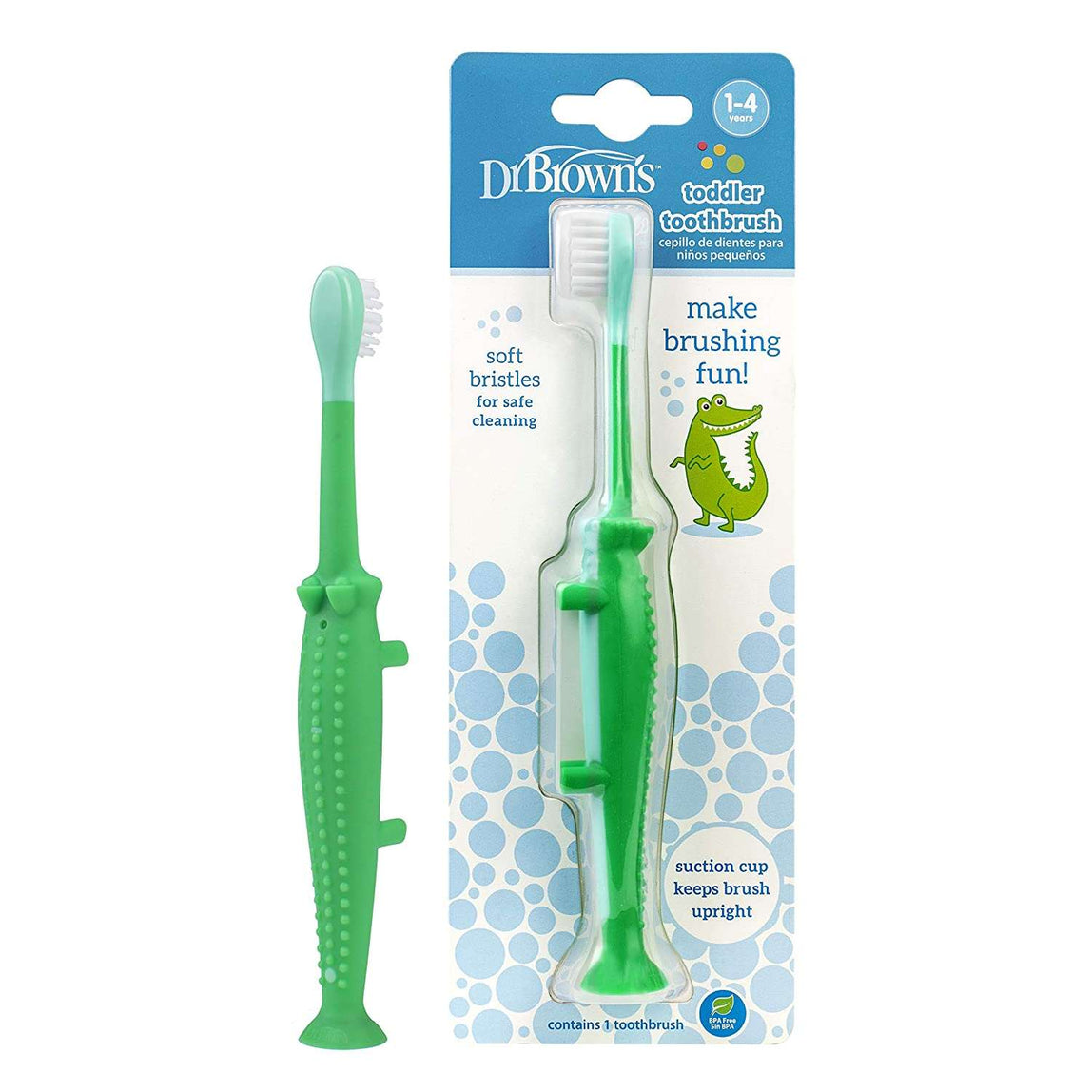 Dr. Brown's Toddler Toothbrush (Crocodile) - MamaApp