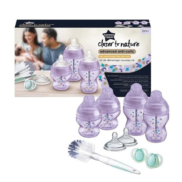 Tommee Tippee Advanced Anti-Colic Starter Bottle Kit - Purple
