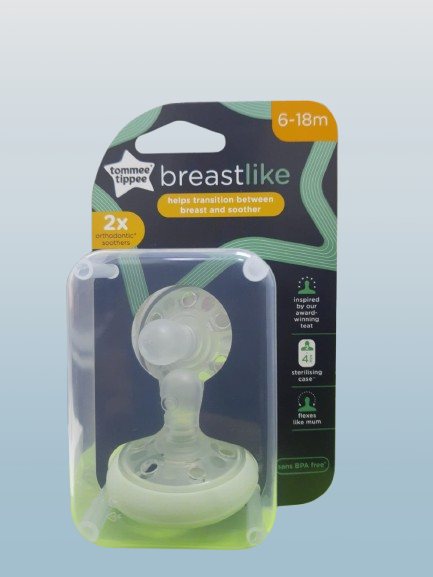 Tommee Tippee Closer To Nature Breast Like Soother, Pack of 2 (6-18 MONTHS)