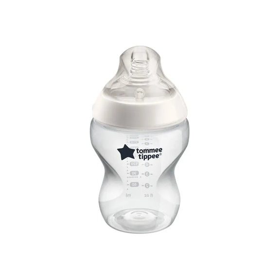 Tommee Tippee Closer to Nature Feeding Bottle 260ml x 1 - Clear - MamaApp