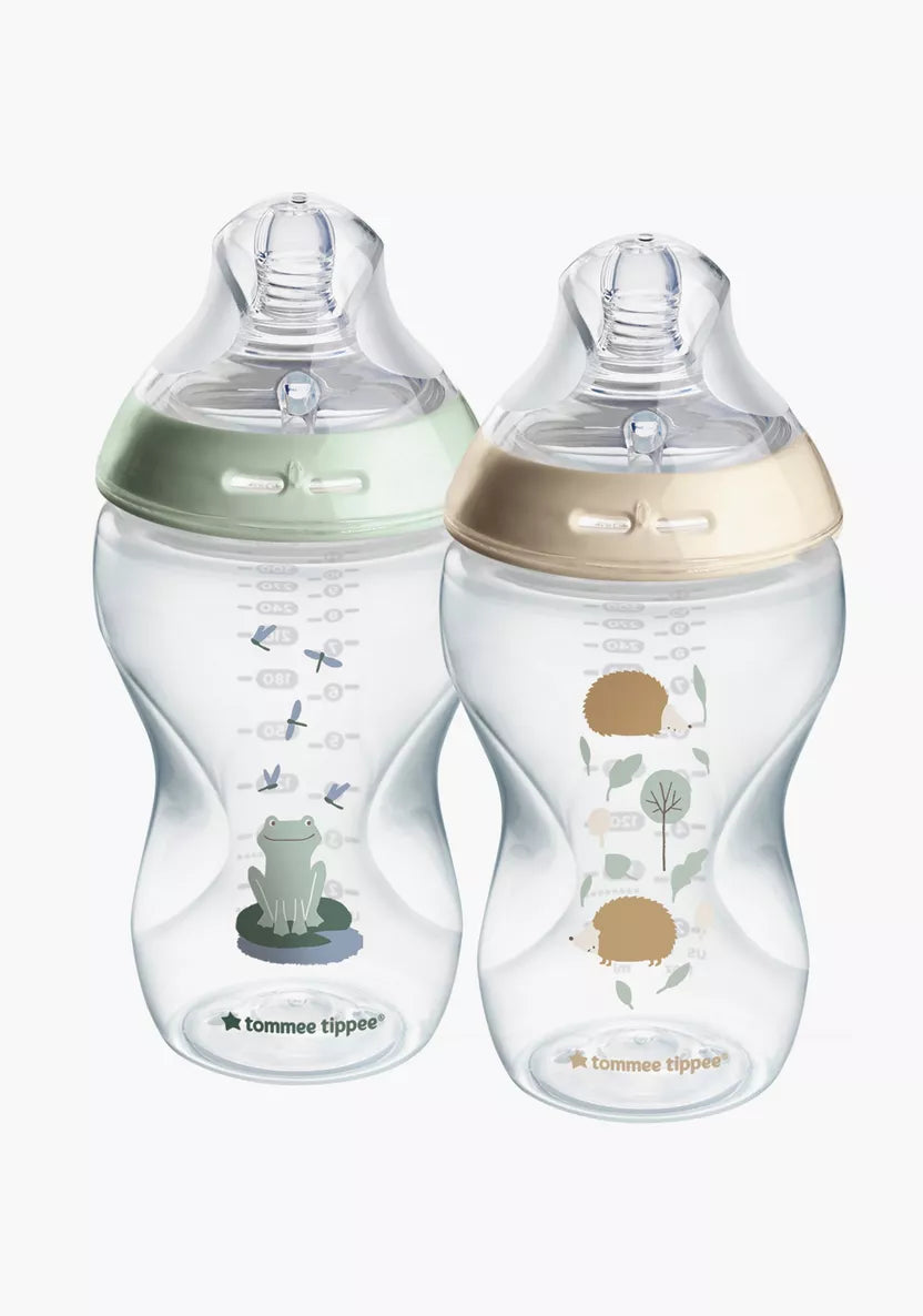 Tommee Tippee Closer to Nature Feeding Bottle, 340ml x 2