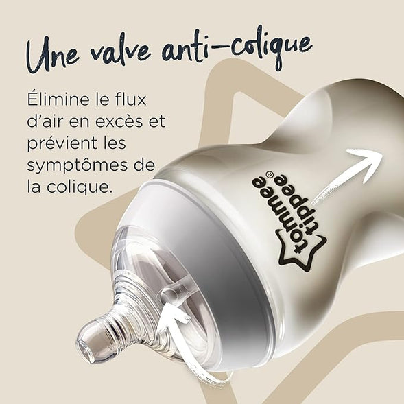 تومي تيبي زجاجات حليب بتصميم مميز من كلوزر تو ناتشر 2*340 مل