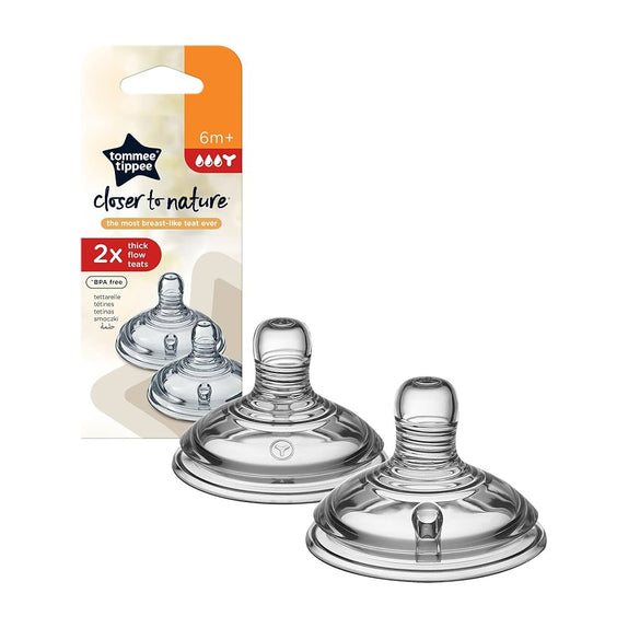 Tommee Tippee Closer to Nature Thick Feed Teats (Pack of  2) - MamaApp